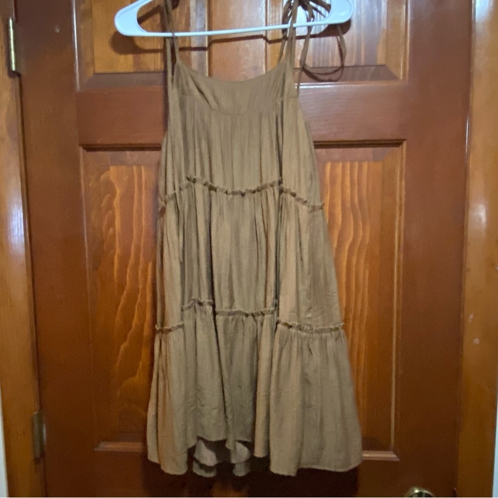 Emory Park Tiered Shift Dress Brown Size Small - Picture 8 of 10